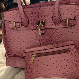 Pink Dasein Tote and Clutch